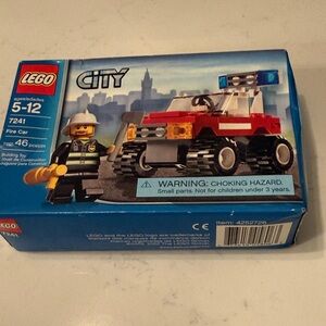 LEGO City Fire Car Set - Red and Blue